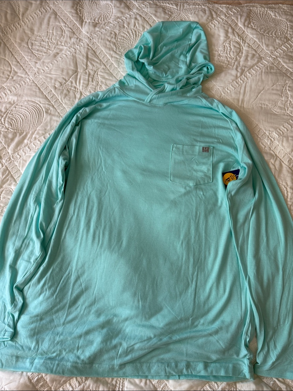 Huk Waypoint Hoodie UPF 50+ Shirt Size Large